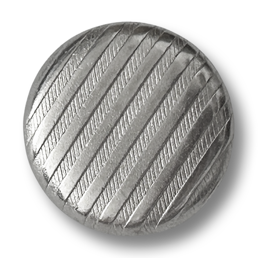 Schwere silberne Metallknöpfe mit dreidimensionalen Streifen
