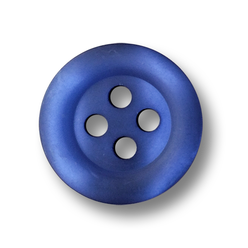 www.knopfparadies.de - 2272bl - Blau schimmernde Kunststoffknöpfe mit vier Löchern