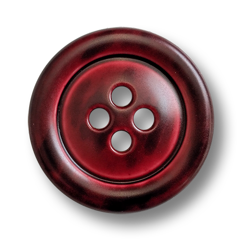 www.knopfparadies.de - 6167ro - Dunkel Rotbraune Kunststoffknöpfe - günstigere B-WARE!