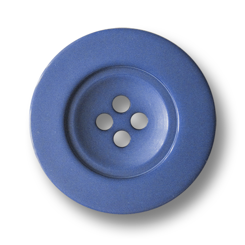 www.Knopfparadies.de - 3854bl - Hübsche große Mantelknöpfe aus Kunststoff in Blau