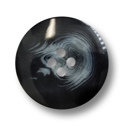 www.knopfparadies.de - 1042gb - Schwarz-grau-braun marmorierte Mantelknöpfe aus Kunststoff