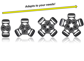 www.knopfparadies.de - 5866gr - innovative Gurtverschlüsse / Clickverschlüsse