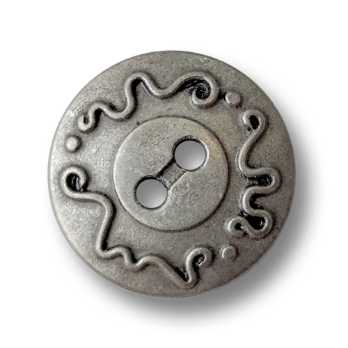 www.knopfparadies.de - 1002ds - Altsilberfarbene Metallknöpfe mit zwei Löchern