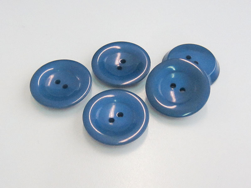 www.knopfparadies.de - 2691kb - Blaue Mantelknöpfe aus Kunststoff