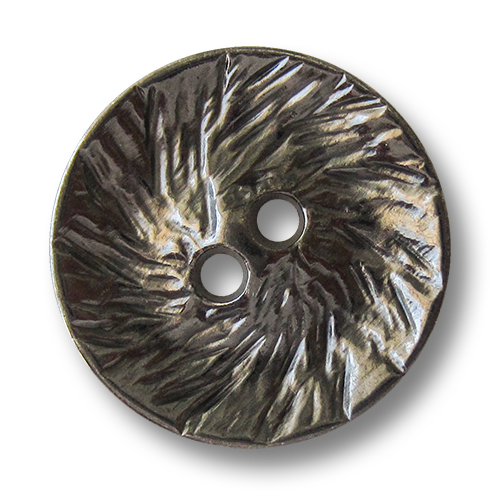 www.Knopfparadies.de - 1625ch - Originelle chromfarbene Zweiloch Metallknöpfe mit strukturierter Oberfläche