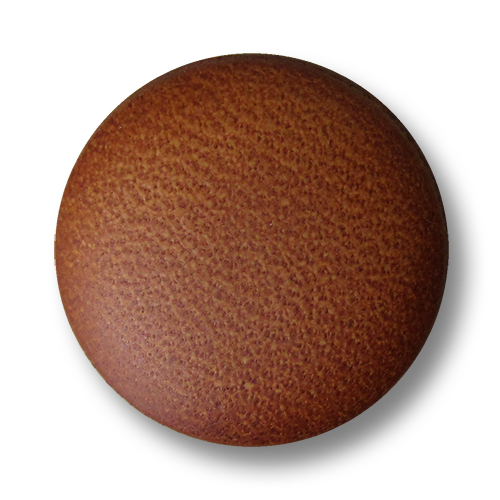 www.knopfparadies.de - 5808br - Schöne runde Lederknöpfe