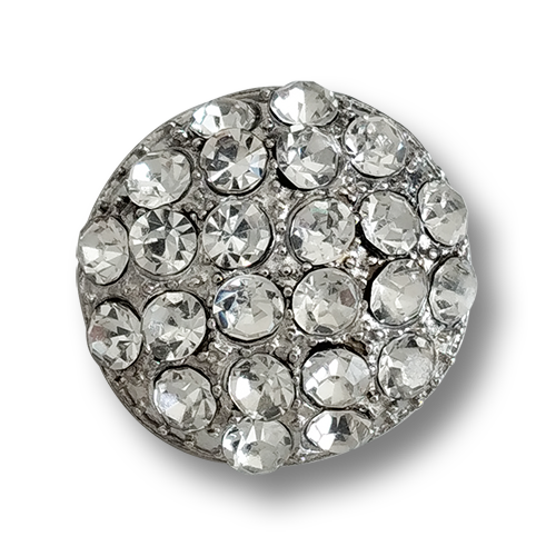 www.knopfparadies.de - 5749gl - Glamouröse Metallknöpfe mit Strass besetzt