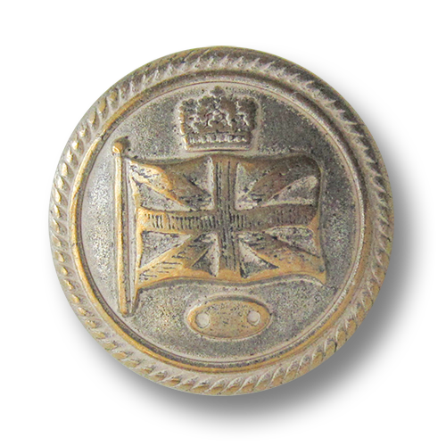 www.Knopfparadies.de - 0254mw - Majestätische Motivknöpfe aus Metall in Vintage-Bicoloroptik