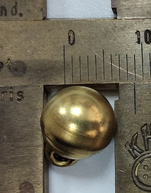 Kleine Kugel Metallknöpfe, altgold, Vintage Style, Ösenknöpfe