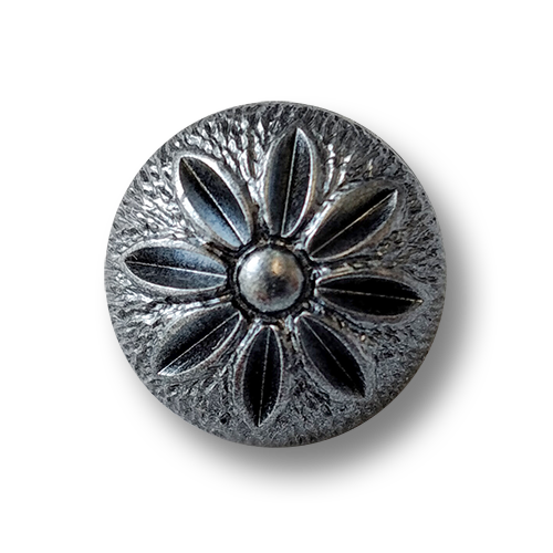 www.knopfparadies.de - 4294gr - Schwarz metalic bis dunkelgrau schimmernde Kunststoffknöpfe