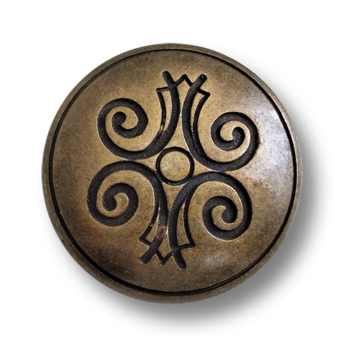 Metallknopf mit volkstümlichem Motiv