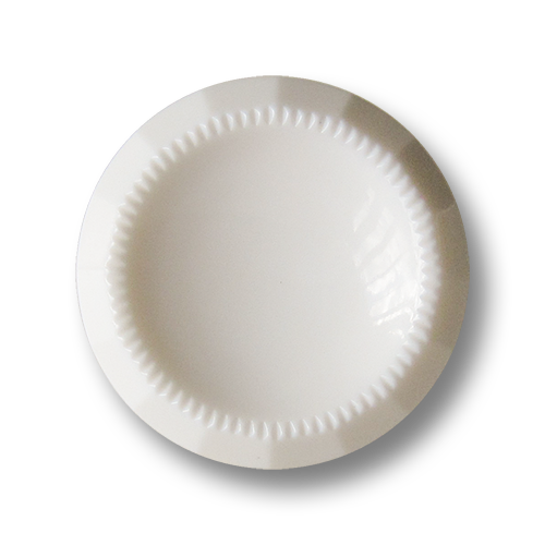 Große elegante weiße Kunststoff Ösen Knöpfe