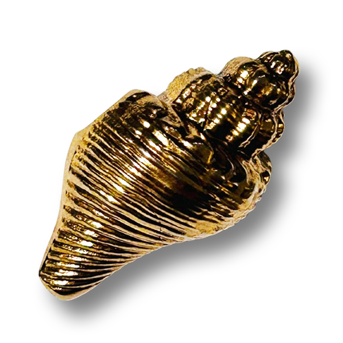 www.knopfparadies.de  - k822go - Muschel Ösenknöpfe altgold Kunststoff leicht Sommerkleid