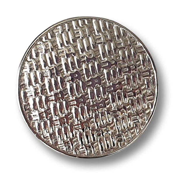 www.knopfparadies.de – k828si – Metallknöpfe silberfarben glänzend mit strukturierter Oberfläche und Öse