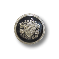 www.knopfparadies.de - 5977ss - Schwarz-silberfarbene Metallknöpfe mit Wappenmotiv www.knopfparadies.de - 5977ss - Schwarz-silberfarbene Metallknöpfe mit Wappenmotiv