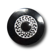 Schwarz-silberfb. Knöpfe in Glas-Optik Schwarz-silberfb. Knöpfe in Glas-Optik