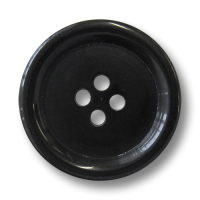 Klassischer schwarzer Vierloch Knopf aus Kunststoff Klassischer schwarzer Vierloch Knopf aus Kunststoff