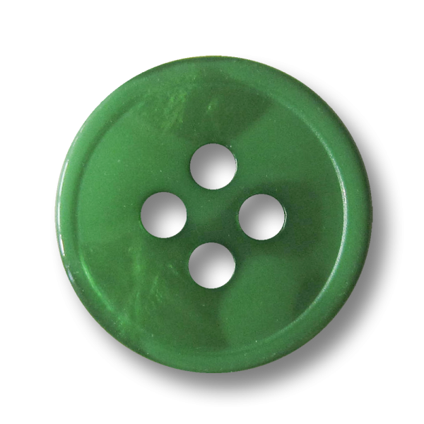 Ausgefallene grüne Vierloch Kunststoff Knöpfe mit Perlmutt Schimmer
