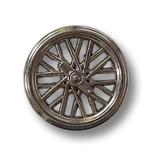 Silberfarbene Designerknöpfe mit Speichendesign