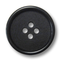 Schwarzer Basic Vierloch Knopf aus echter Steinnuss Schwarzer Basic Vierloch Knopf aus echter Steinnuss