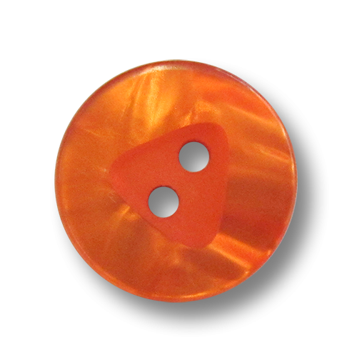 www.knopfparadies.de - 5845do - Dunkel orangefarbene Kunststoffknöpfe mit zwei Löchern