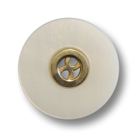 www.knopfparadies.de - 6093ng - Naturweiß schimmernde Kunststoffknöpfe mit goldfarbener Mitte www.knopfparadies.de - 6093ng - Naturweiß schimmernde Kunststoffknöpfe mit goldfarbener Mitte
