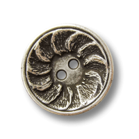 Altsilberfarb. Metall Knopf mit spiralförmigem Muster Altsilberfarb. Metall Knopf mit spiralförmigem Muster
