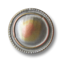 Unrunder Metall Knopf mit Öse wie handgemacht Unrunder Metall Knopf mit Öse wie handgemacht