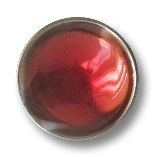 www.Knopfparadies.de - 4079pi - Kreative silberne Ösenknöpfe aus Kunststoff mit roter Füllung