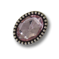 www.knopfparadies.de - 1697rs - Ovale Metallknöpfe mit glitzerndem Schmuckstein in rosa  www.knopfparadies.de - 1697rs - Ovale Metallknöpfe mit glitzerndem Schmuckstein in rosa