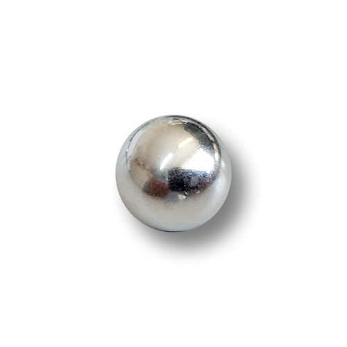 www.knopfparadies.de - 2182si - Kleine, silberarbene Metallknöpfe mit Öse