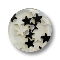 Verrückte Knöpfe mit schwarzen & weißen Sternen Verrückte Knöpfe mit schwarzen & weißen Sternen