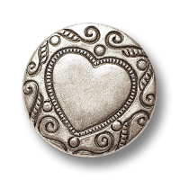 www.knopfparadies.de - 6242hs - Hübsche altsilberfarbene Metallknöpfe mit Herzmotiv www.knopfparadies.de - 6242hs - Hübsche altsilberfarbene Metallknöpfe mit Herzmotiv
