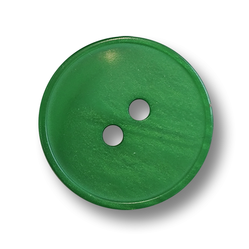 www.knopfparadies.de - 4509gn - Grün schimmernde Kunststoffknöpfe mit zwei Löchern