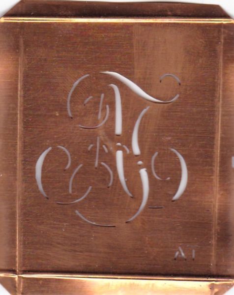 Wäsche-Schablone Sticken Monogramm Stickvorlage AT