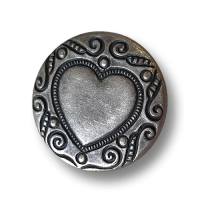 www.knopfparadies.de - 6242hs - Hübsche eisenfarbene Metallknöpfe mit Herzmotiv www.knopfparadies.de - 6242hs - Hübsche eisenfarbene Metallknöpfe mit Herzmotiv