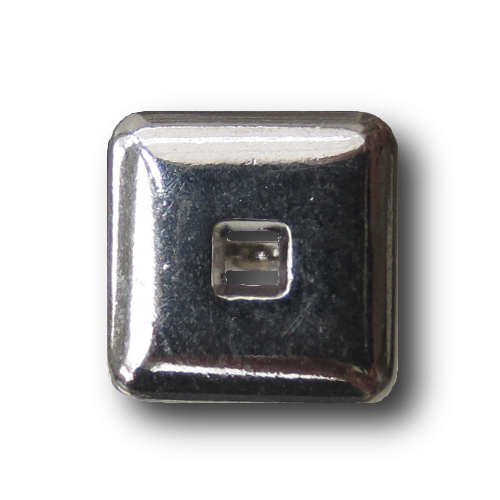 Quadratischer Metall Knopf mit Durchbruch