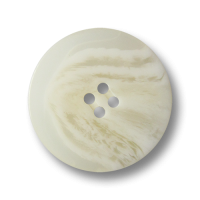 Edler großer weiß melierter Vierloch Knopf aus Kunststoff Edler großer weiß melierter Vierloch Knopf aus Kunststoff