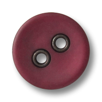 Dunkel weinrote Kunststoffknöpfe mit altmessingfarben verstärkten Knopflöchern Dunkel weinrote Kunststoffknöpfe mit altmessingfarben verstärkten Knopflöchern