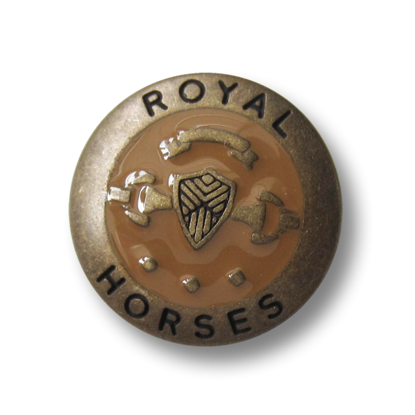 Sehr eleganter Wappen Knopf für Pferde Liebhaber