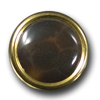 Naturfarbener Knopf mit goldfarbenem Rand Naturfarbener Knopf mit goldfarbenem Rand