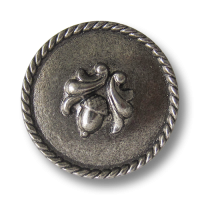 Reizvoller Trachtenknopf aus Metall mit Eichel Motiv Reizvoller Trachtenknopf aus Metall mit Eichel Motiv