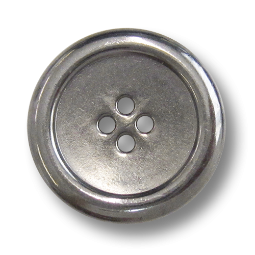 www.Knopfparadies.de - 5300ch - Einfache Vierlochknöpfe aus Metall in Chrom