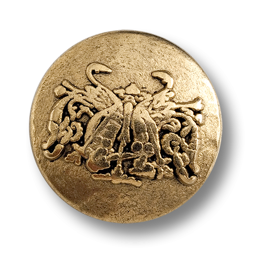 Extravaganter Metall Knopf mit phantasievollem Emblem