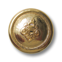 Metall Ösen Knopf in Goldfarben mit Ornament Motiv Metall Ösen Knopf in Goldfarben mit Ornament Motiv