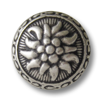 www.Knopfparadies.de - 5862as - Edle altsilberne Trachtenknöpfe aus Metall mit Edelweiß www.Knopfparadies.de - 5862as - Edle altsilberne Trachtenknöpfe aus Metall mit Edelweiß