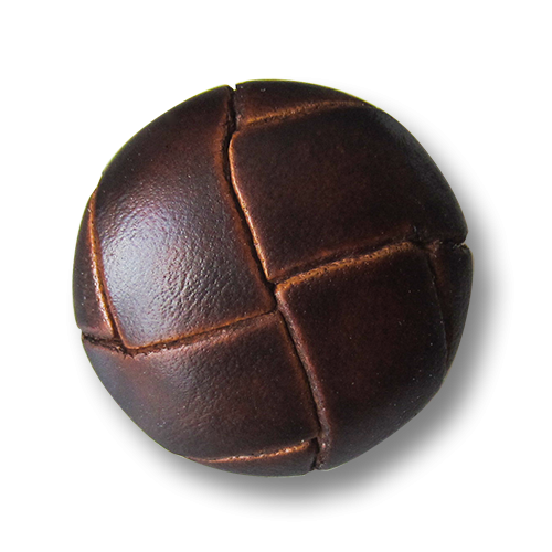 www.knopfparadies.de - 1679br - Rotbraune Lederknöpfe mit Flechtmuster