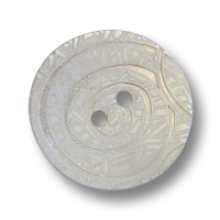 Elfenhafte, zarte Perlmuttknöpfe mit Lasermuster, grau schimmernd Elfenhafte, zarte Perlmuttknöpfe mit Lasermuster, grau schimmernd