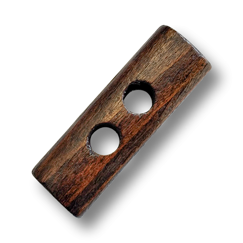 www.knopfparadies.de - 6902db - Dunkelbraune Knebelknöpfe aus Holz