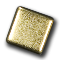 Matt goldfarbener Quadrat-Metallknopf